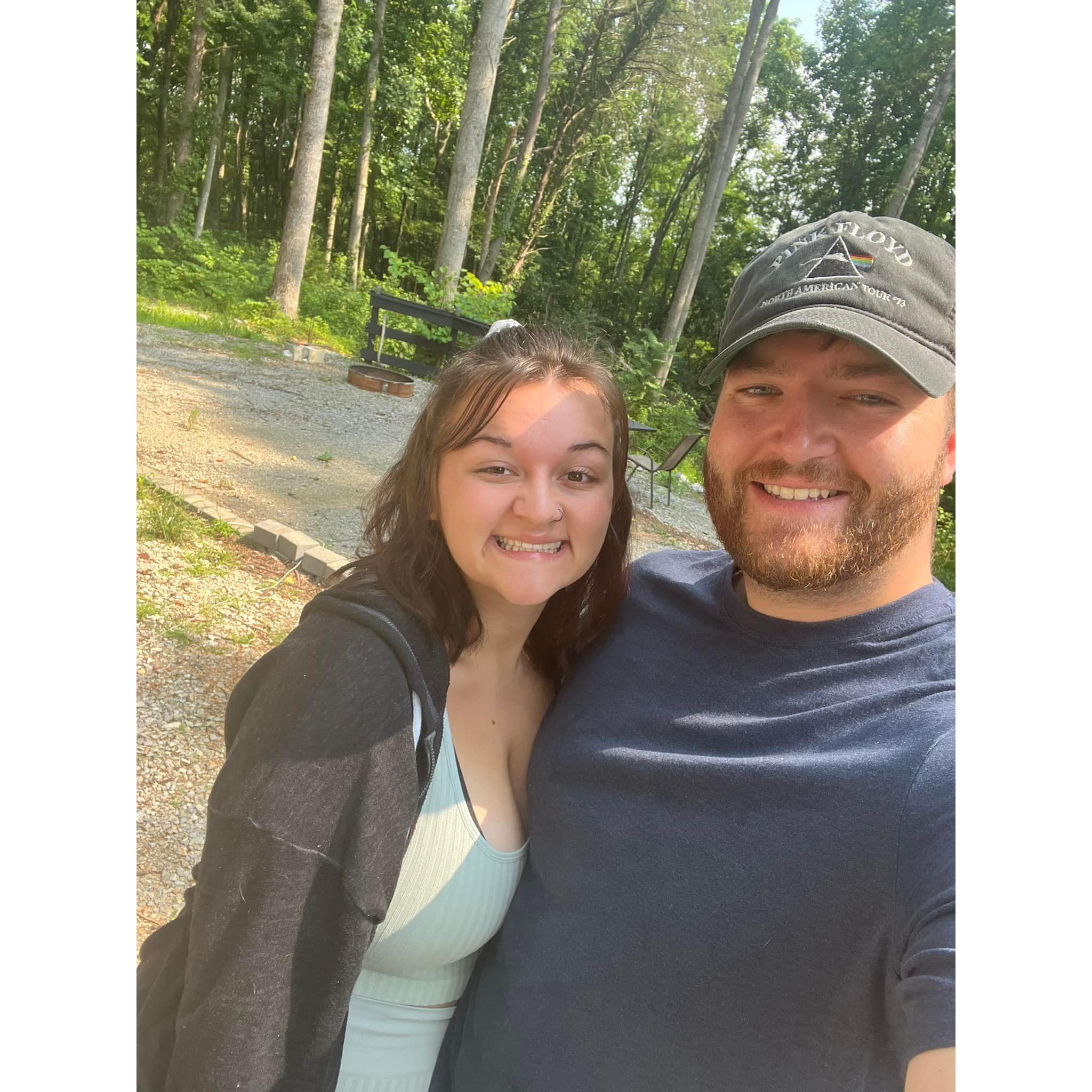 Our first solo vacation, just us. Well... and Buddy and lil baby fetus KJ.