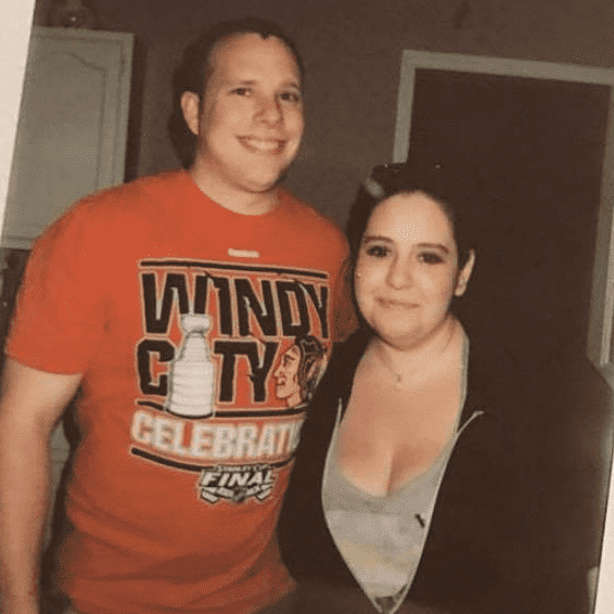 The first picture we ever took together!
Some friends forced it, we know it's an awkward picture :)