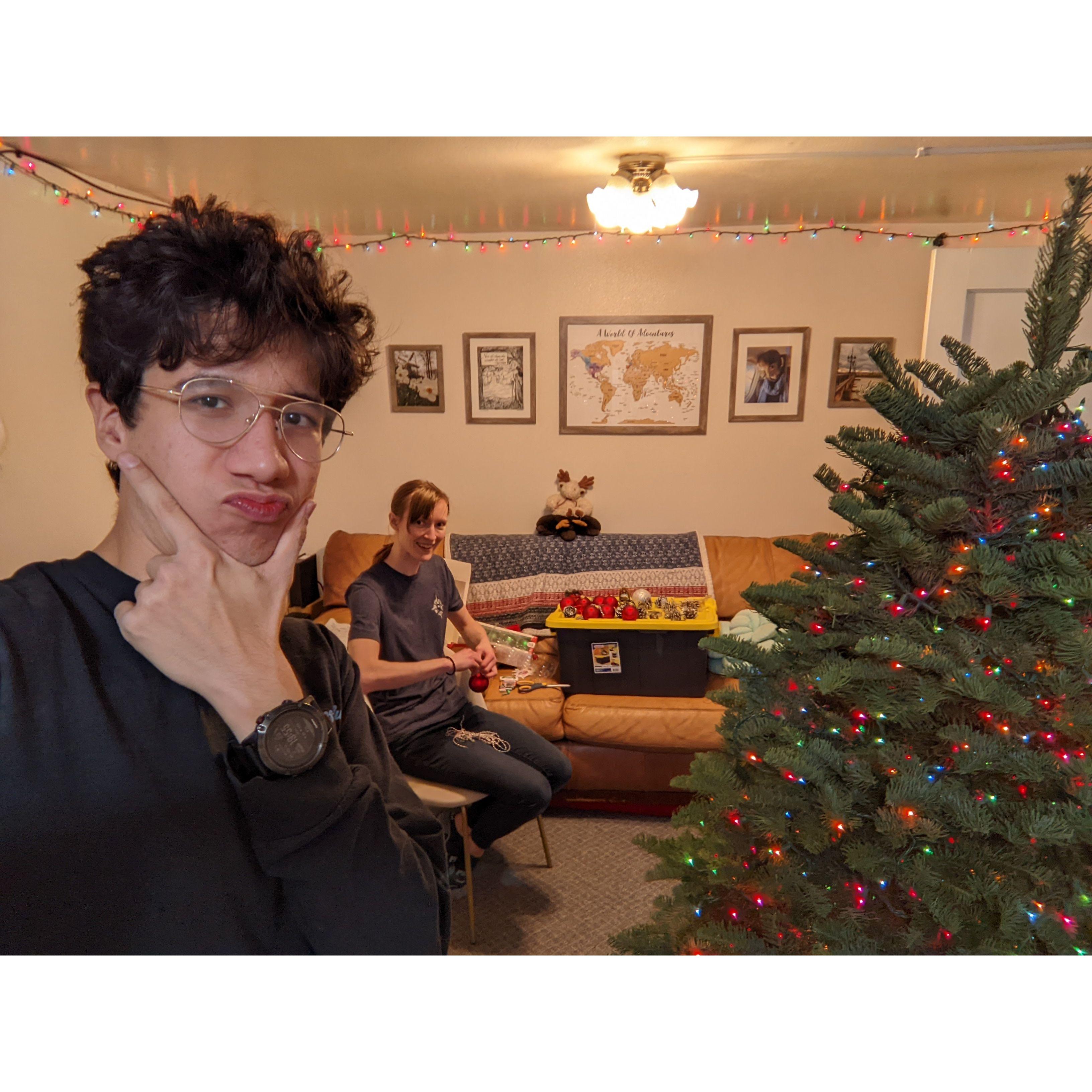 Decorating for Christmas together!