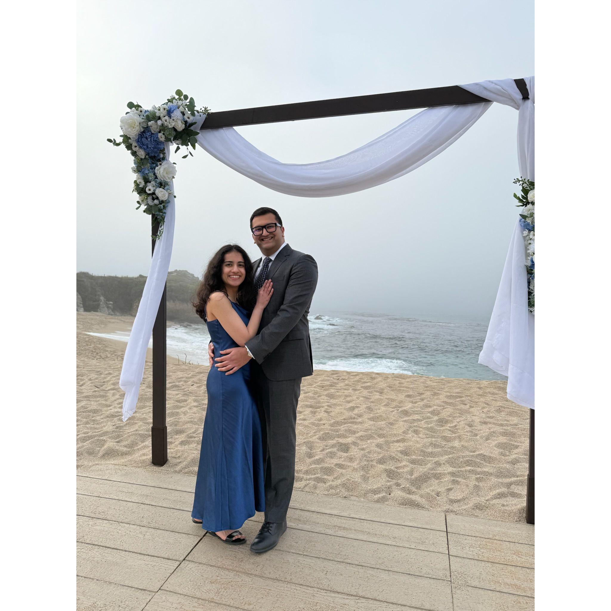 At Tiff and Dong's beautiful wedding in Carmel