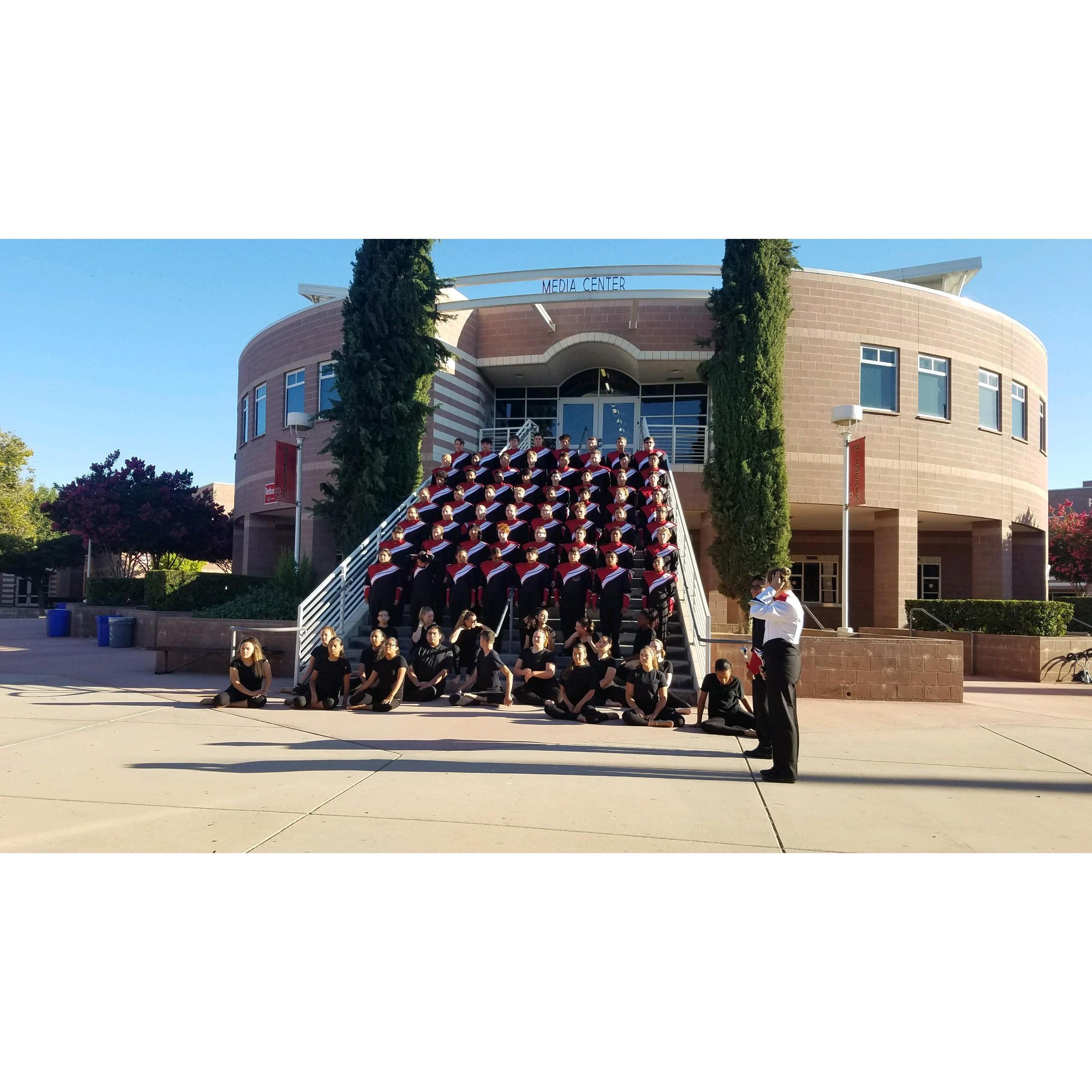 Jack in his school photo with the Marching Wildcats at Redlands East Valley High School.