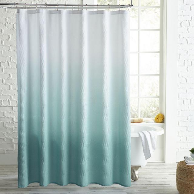 Peri Home Ombre Microsculpt™ Shower Curtain in Aqua