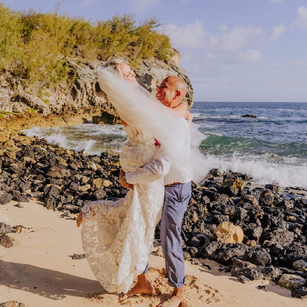 Our Shipwrecks Beach wedding in Kauai - July 24, 2025.