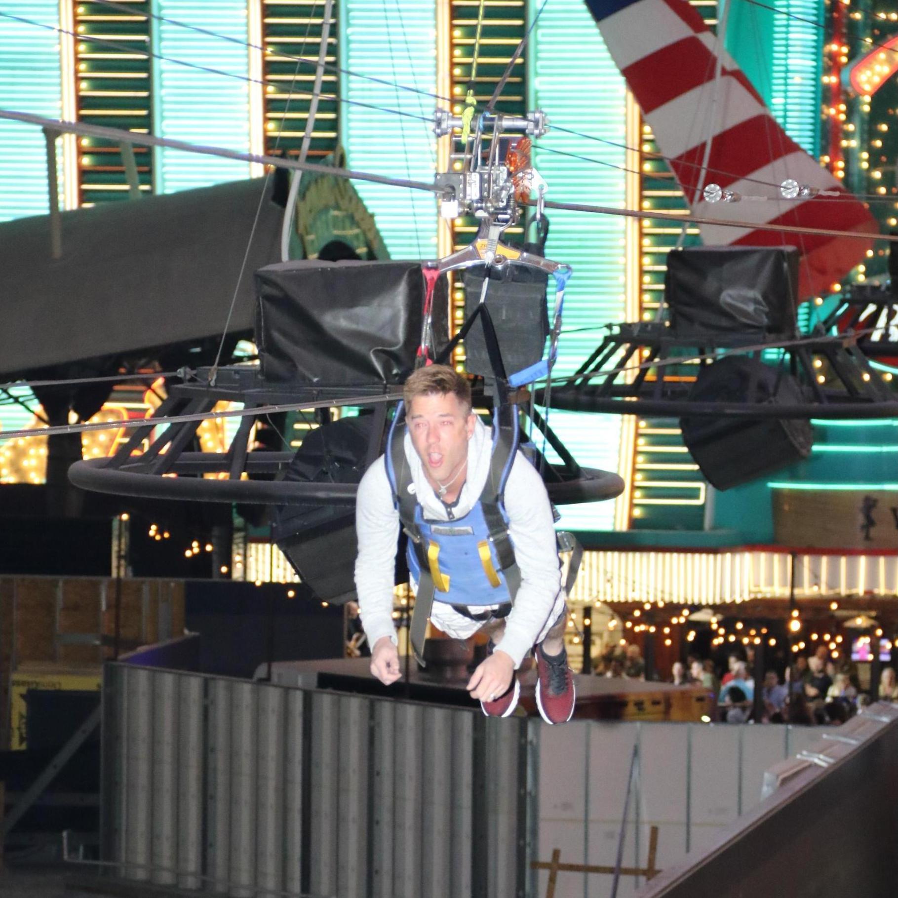 Fremont Street Zipline, Las Vegas!