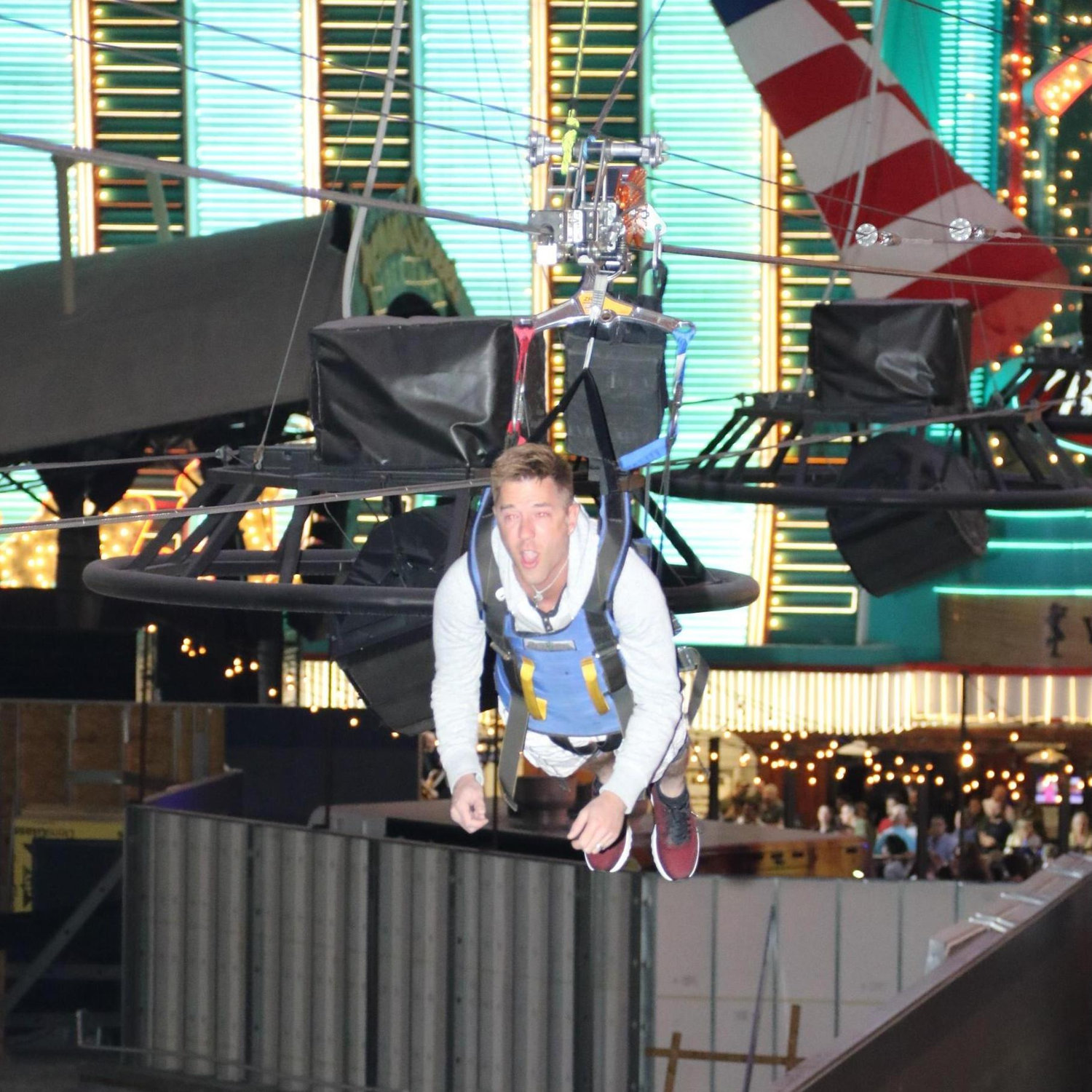 Fremont Street Zipline, Las Vegas!
