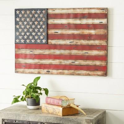Metal Flag Decorative Wall Art 26 X 38 - Olivia & May