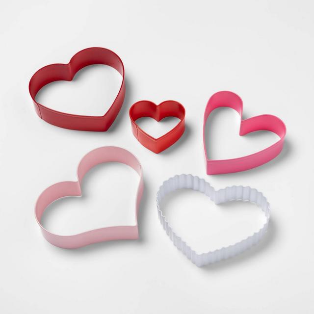 5pc Stainless Steel Heart Cookie Cutter Set - Spritz™