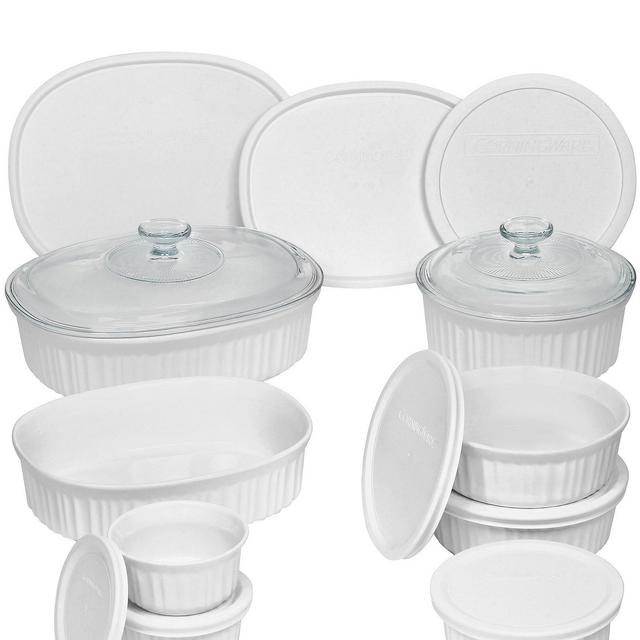 CorningWareFrench White 18-Piece Bakeware Set