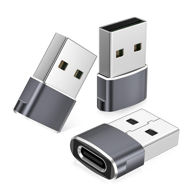 Basesailor USB to USB C Adapter,USBC Female to USB A Male Adapter,Type C Converter Charger for iPhone 17 17e Pro Max,16 15,Apple Watch iWatch S11 S10 SE,AirPods 3,iPad mini Air,Samsung Galaxy S25 S26