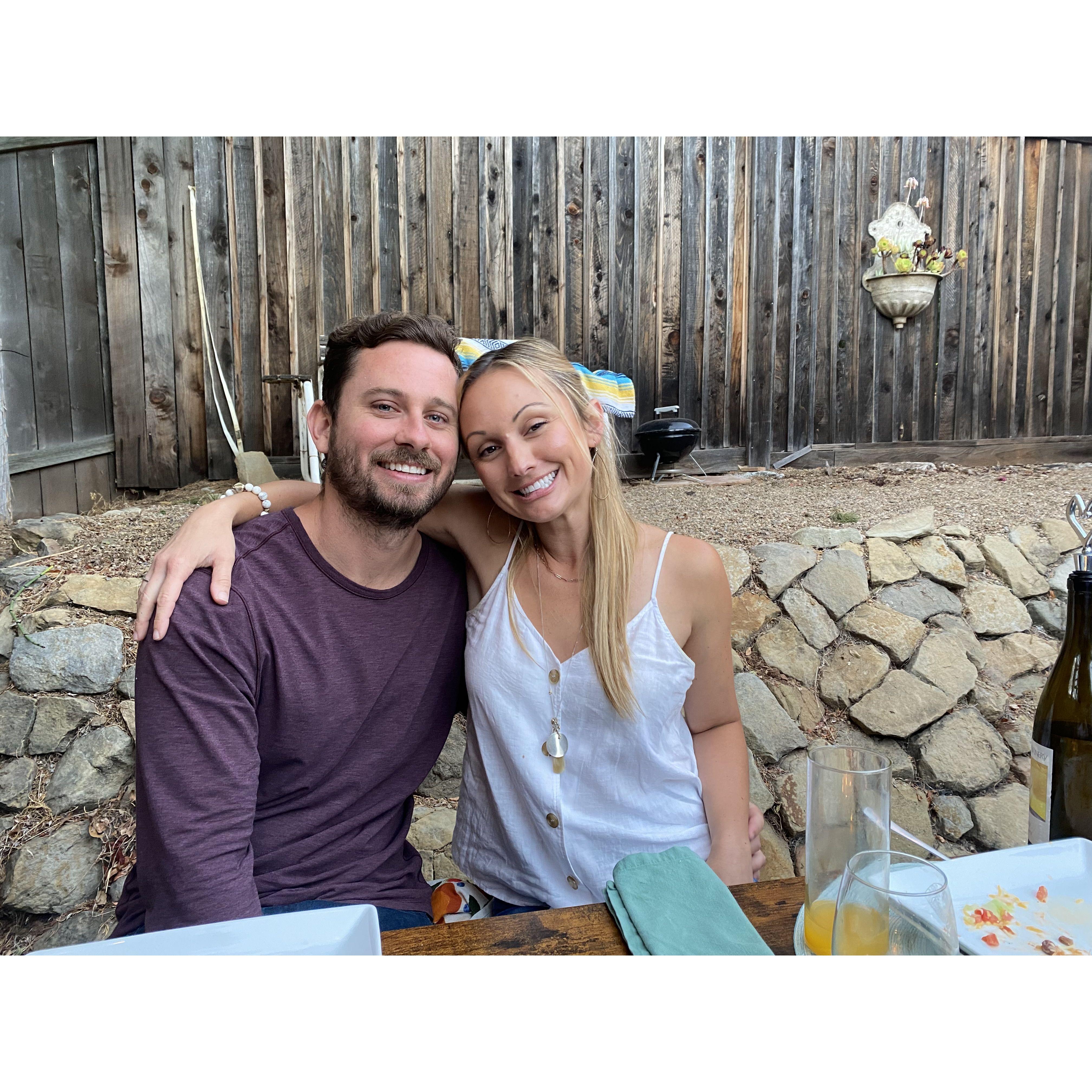 First time hosting dinner at the tiny cottage together.