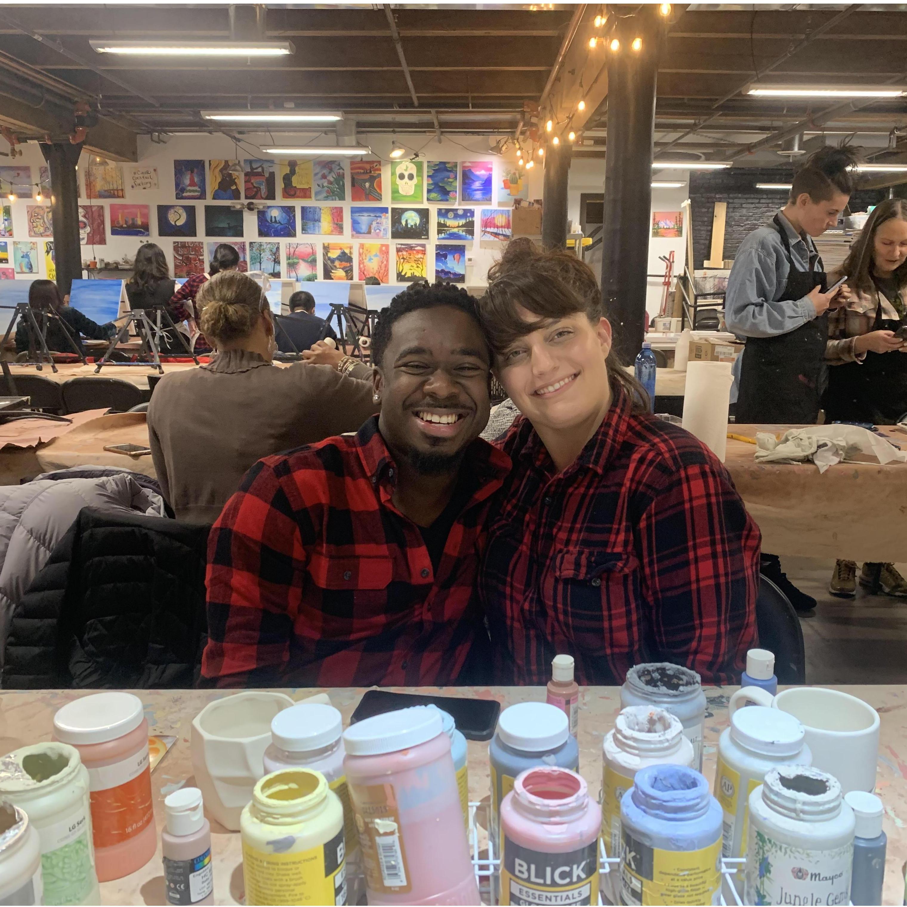Our first ceramics class!