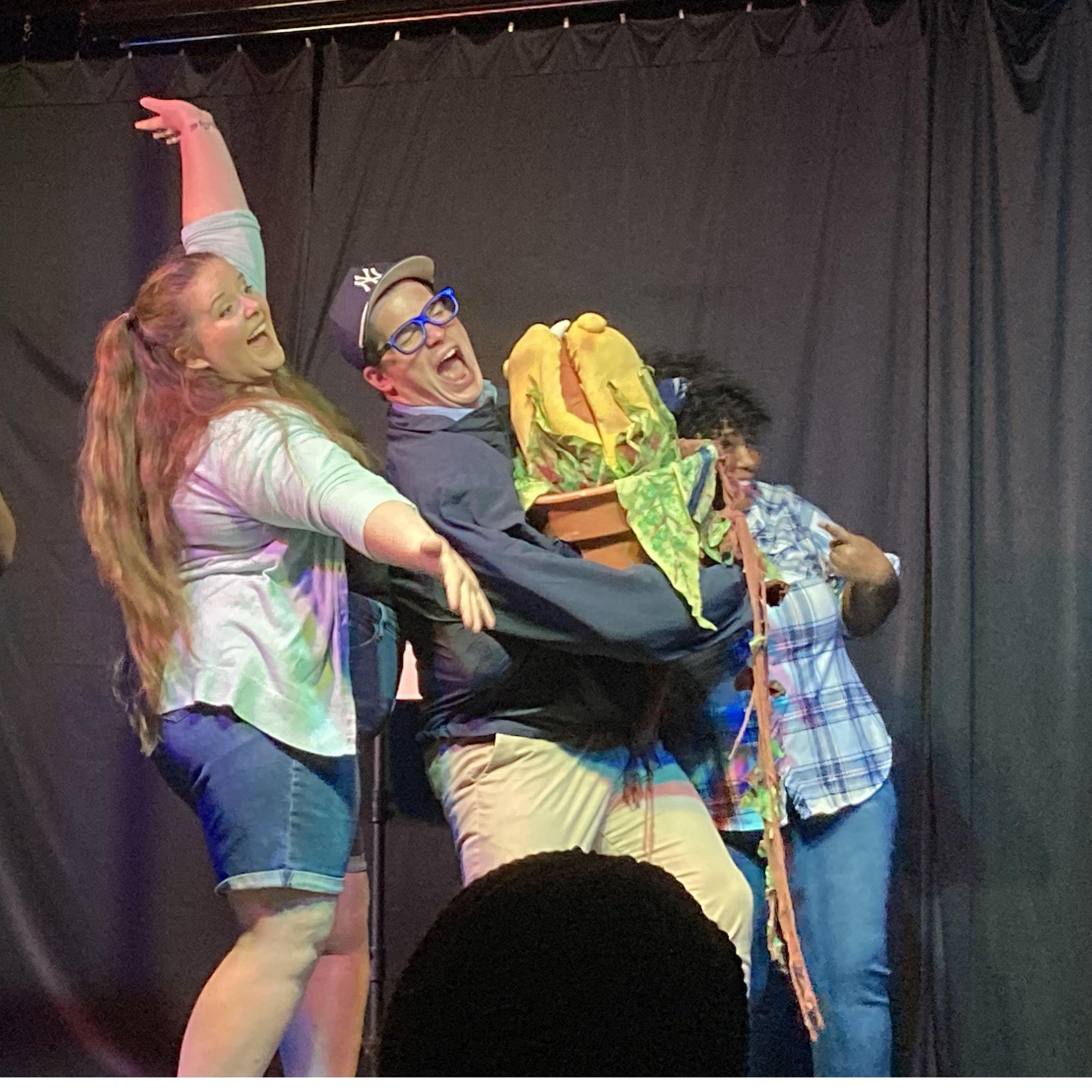 Nick and Aimee in Little Shop of Horrors, playing Seymour and Crystal (2024)