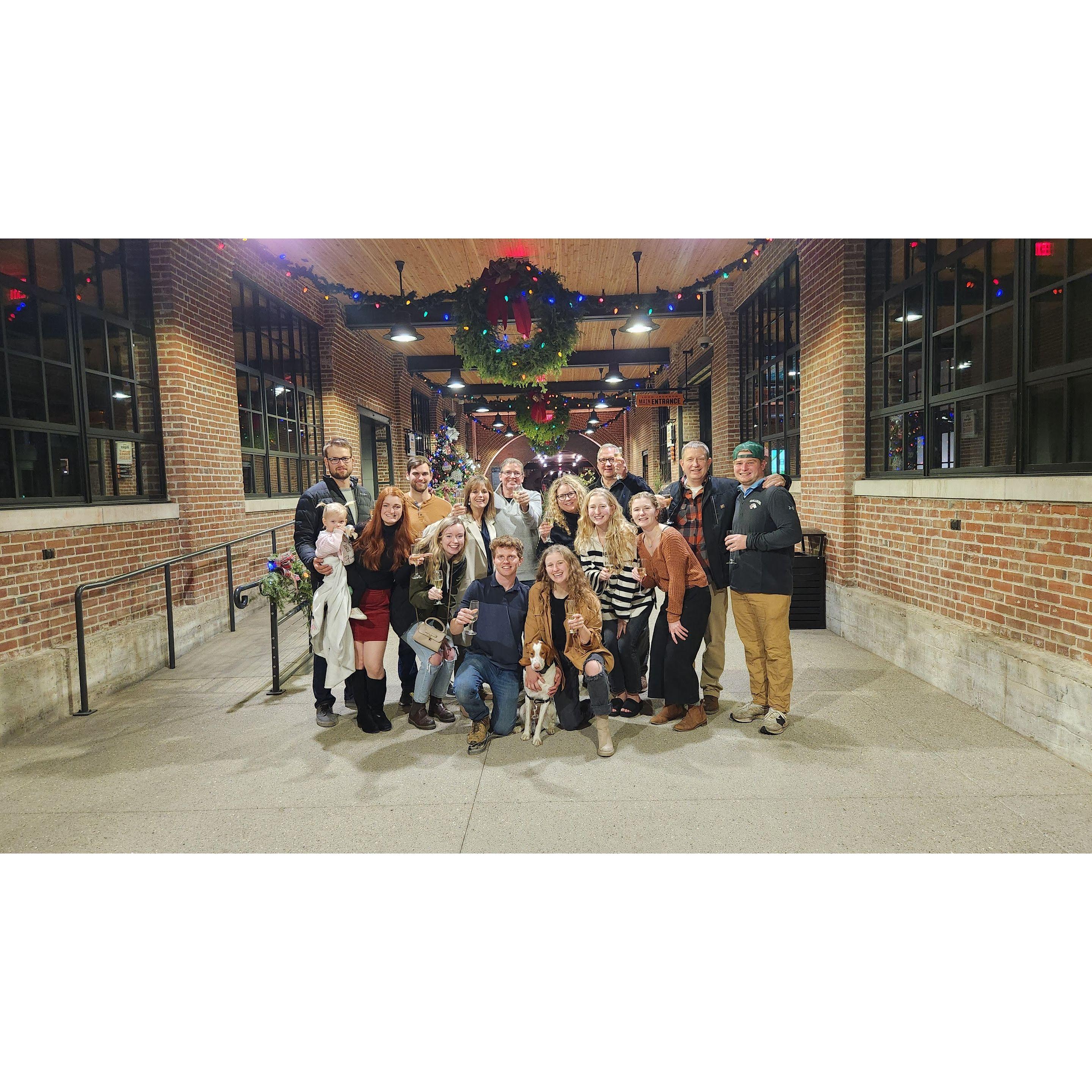 All the fam the night of the engagement!
