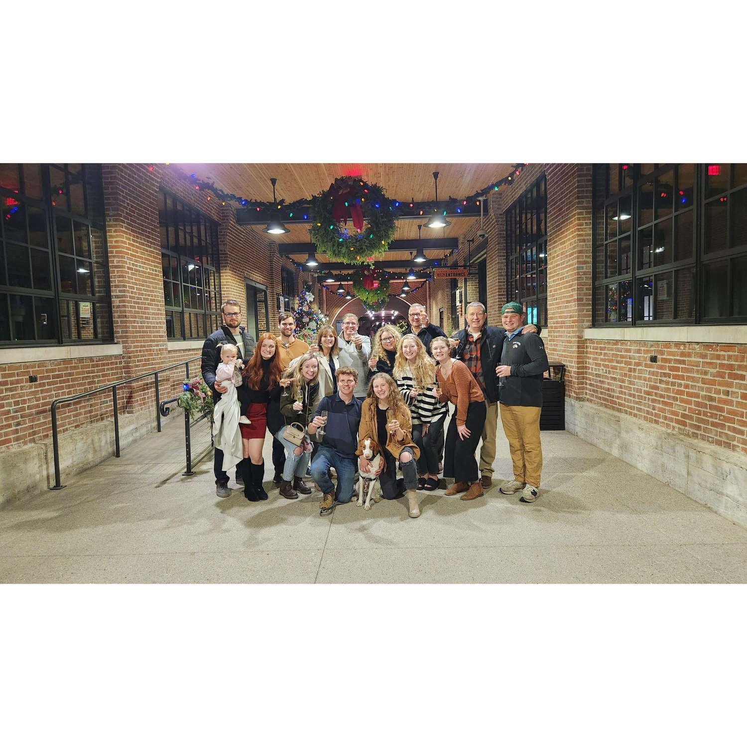 All the fam the night of the engagement!