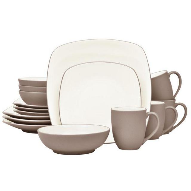 Noritake® Colorwave Square 16-Piece Dinnerware Set in Clay