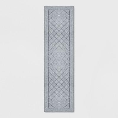 2&#39;X7&#39; Runner Diamond Clarkson Washable Tufted And Hooked Rug Gray - Threshold&#8482;