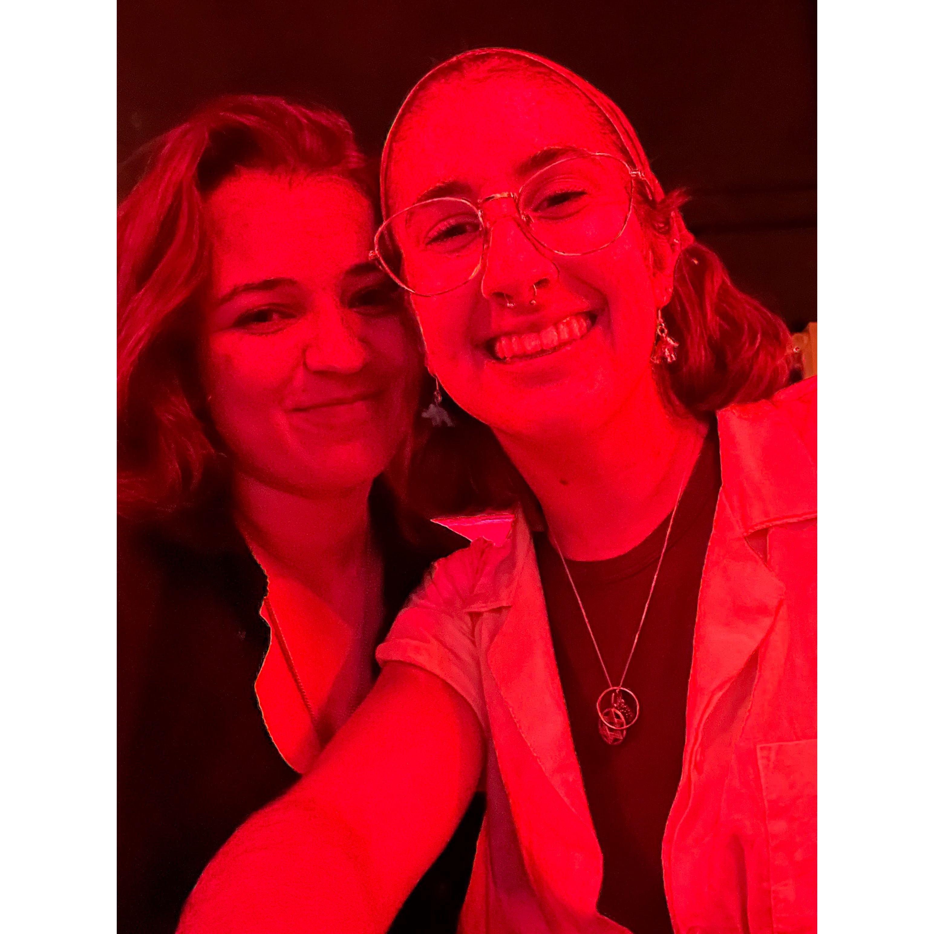 The bar lighting looks good for gays.