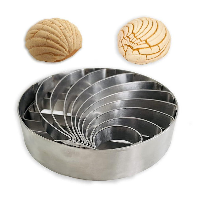 Concha Cutter Mexican Bread Mold Made Of Stainless Steel 4.1 Inch, Concha Stamp Two Sided Mold For Pan Dulce Mexicano Cortadora De Pan, Bread Shape Cutter Concha Pillow