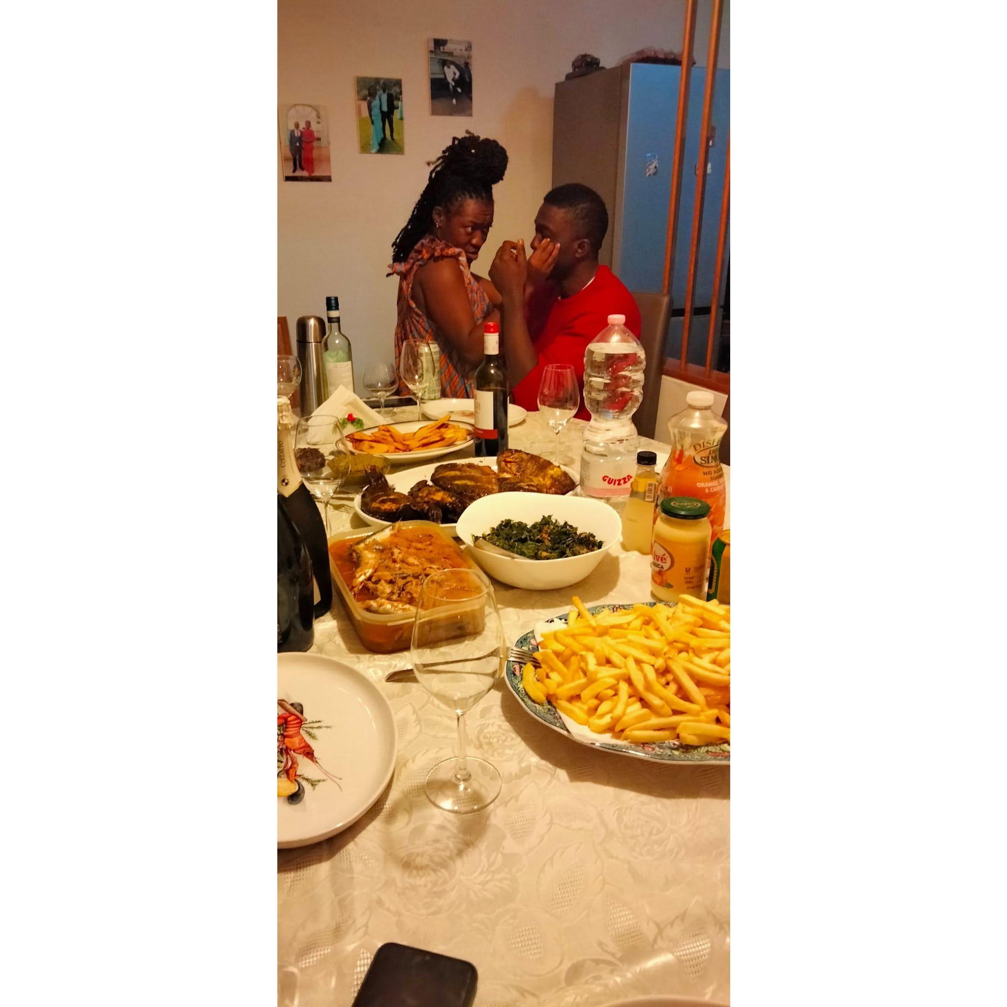 Obviously, something was more interesting than the food