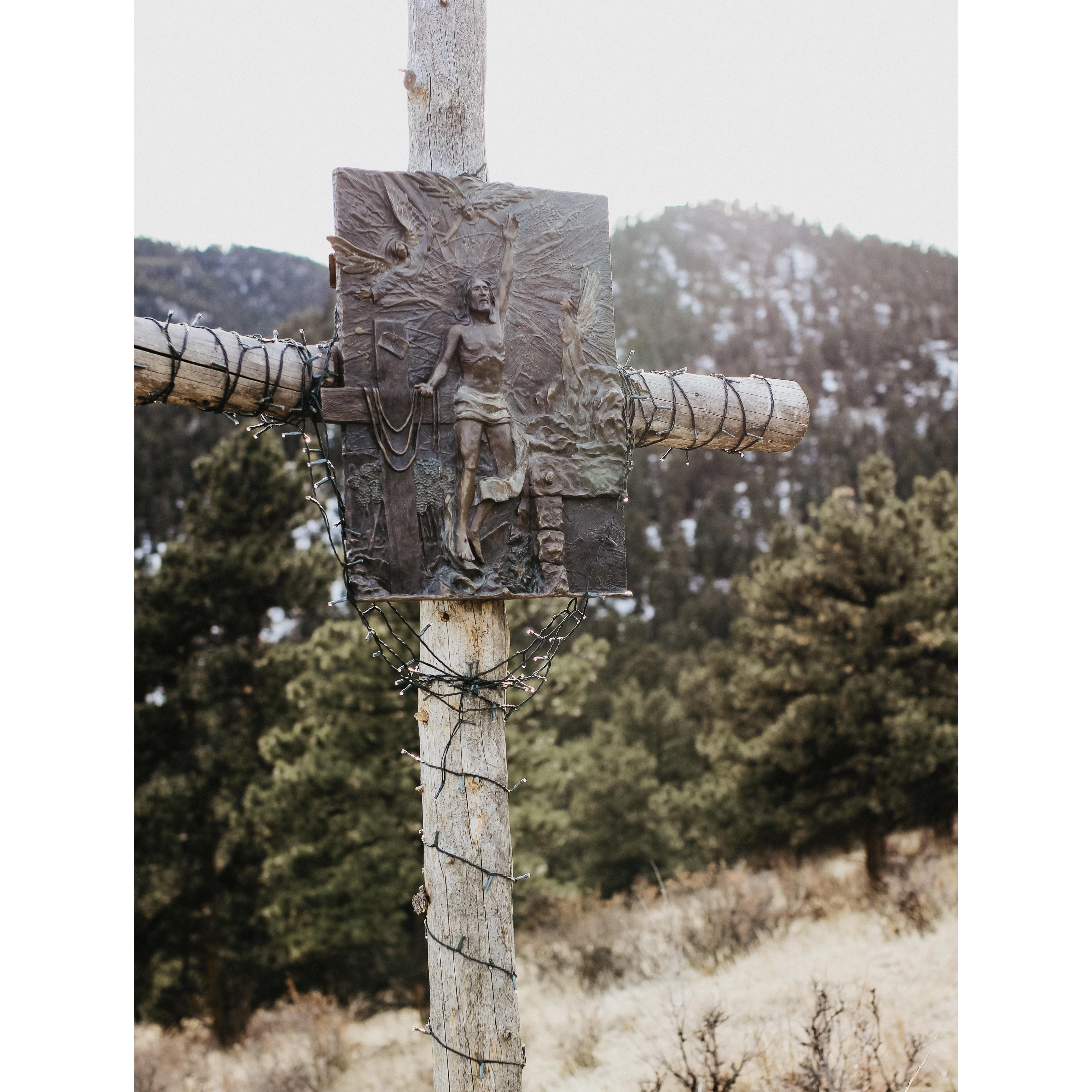 The cross where Greg proposed.