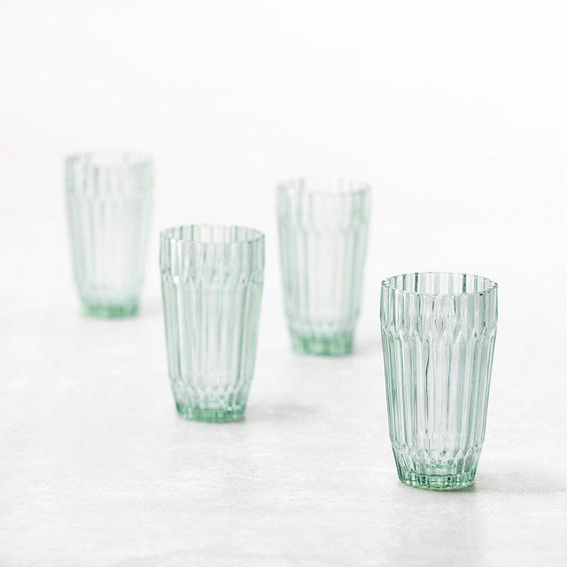 Archie Tall Drinking Glass, Verde, Set of 6