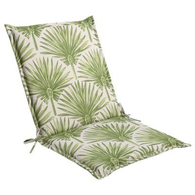 Print Indoor/Outdoor Folding Sling Chair Cushion in Green Palm