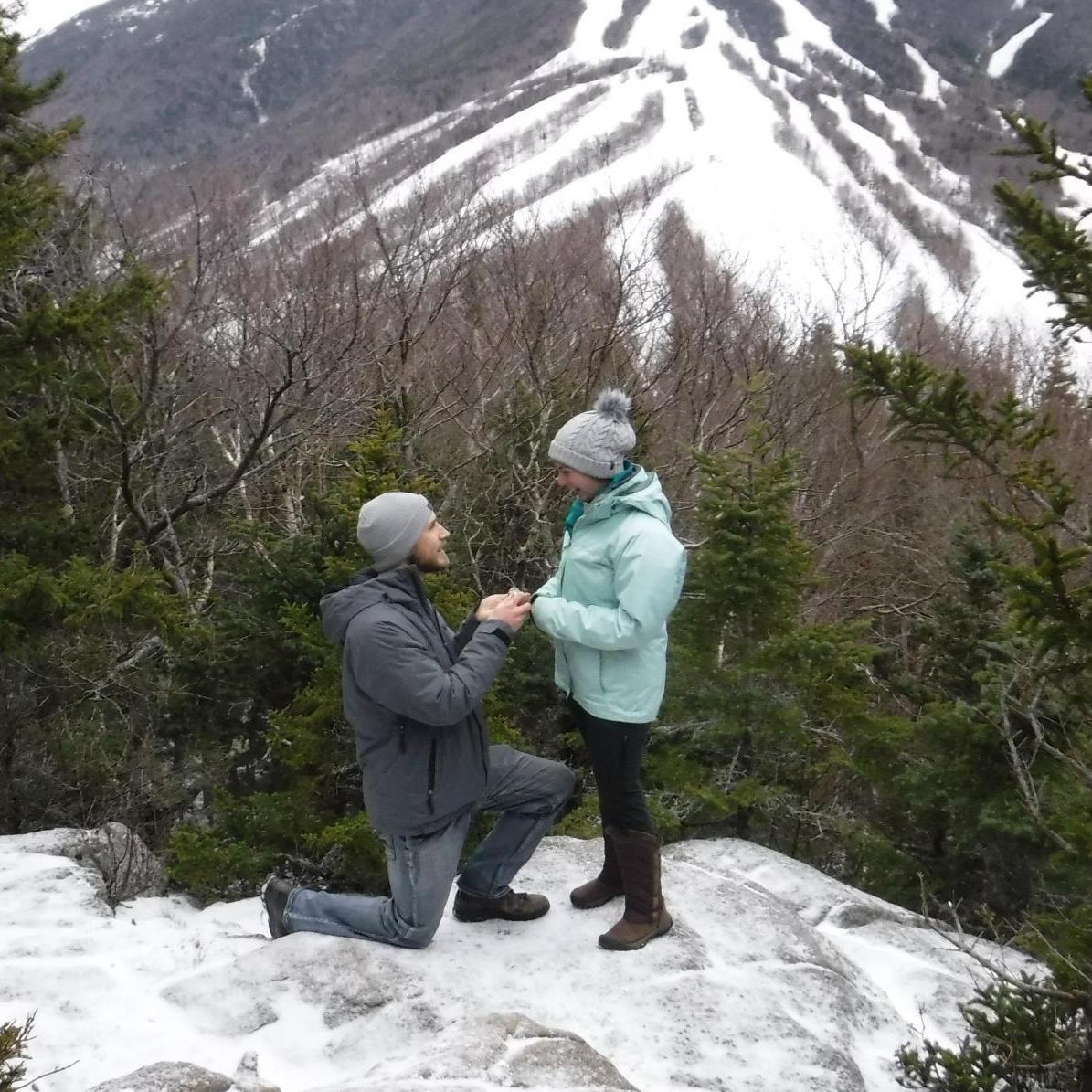Mountain top engagement in the White Mountains, New Hampshire (12/31/2020)