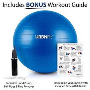 Exercise Ball (Multiple Sizes) for Fitness, Stability, Balance & Yoga - Workout Guide & Quick Pump Included - Anti Burst Professional Quality Design