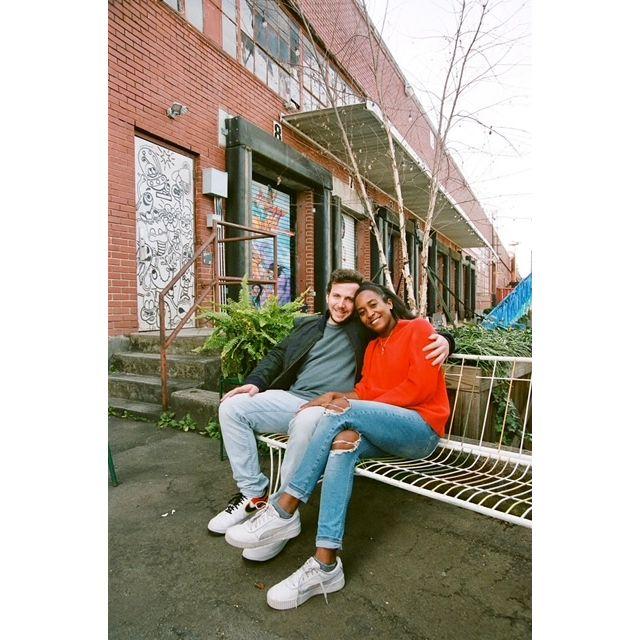 November 2021. Charlotte, NC. Dustin and Tia take photos while spending time with Dustin's family for Thanksgiving.