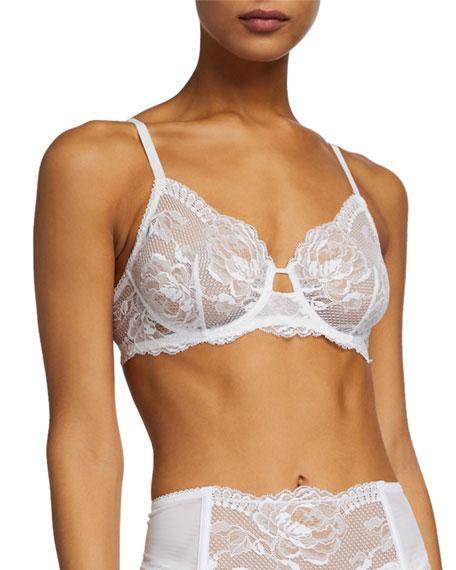 La PerlaBrigitta Floral-Lace Underwire Bra