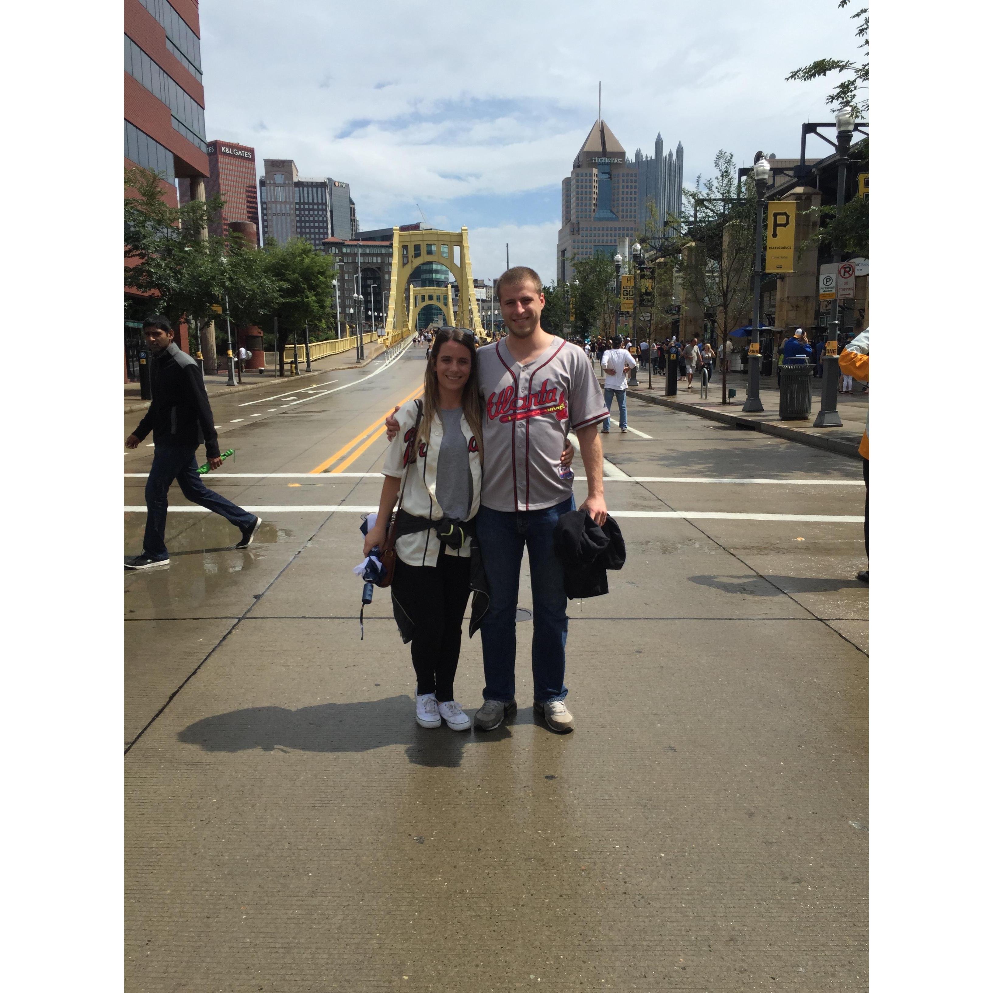First trip to Pittsburgh, millionth time in a Braves jersey, 2015