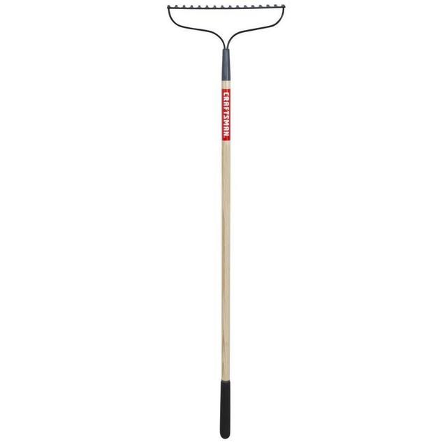 CRAFTSMAN 58-in L Wood-Handle Welded steel Garden Rake