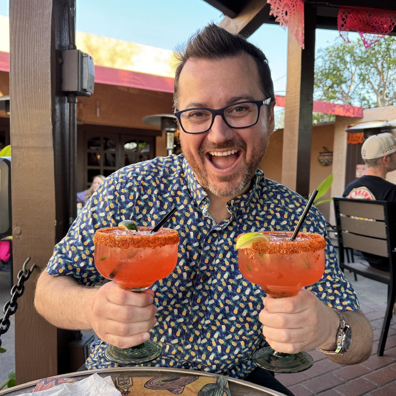 Danielle's favorite foto of Matt from that Pasadena day date at Mijares.