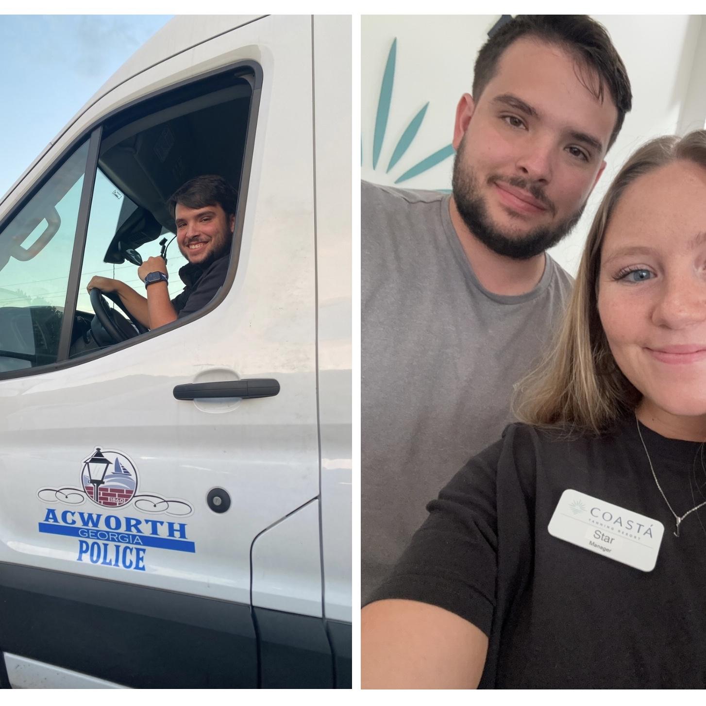 Jacob currently serves at the Acworth Police Department, and Star is managing CoastΓ‘ Tanning Salon while also bringing weddings and events to life through coordination! ππΌπͺπΌ