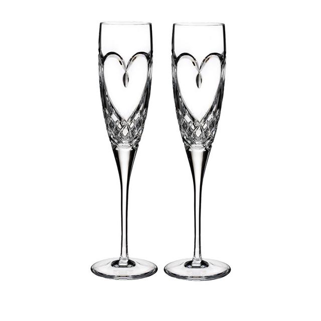 Waterford Love True Love Flute, Pair