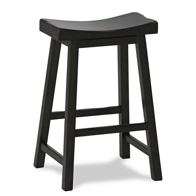 Tibetan Counter Height Stool, Black