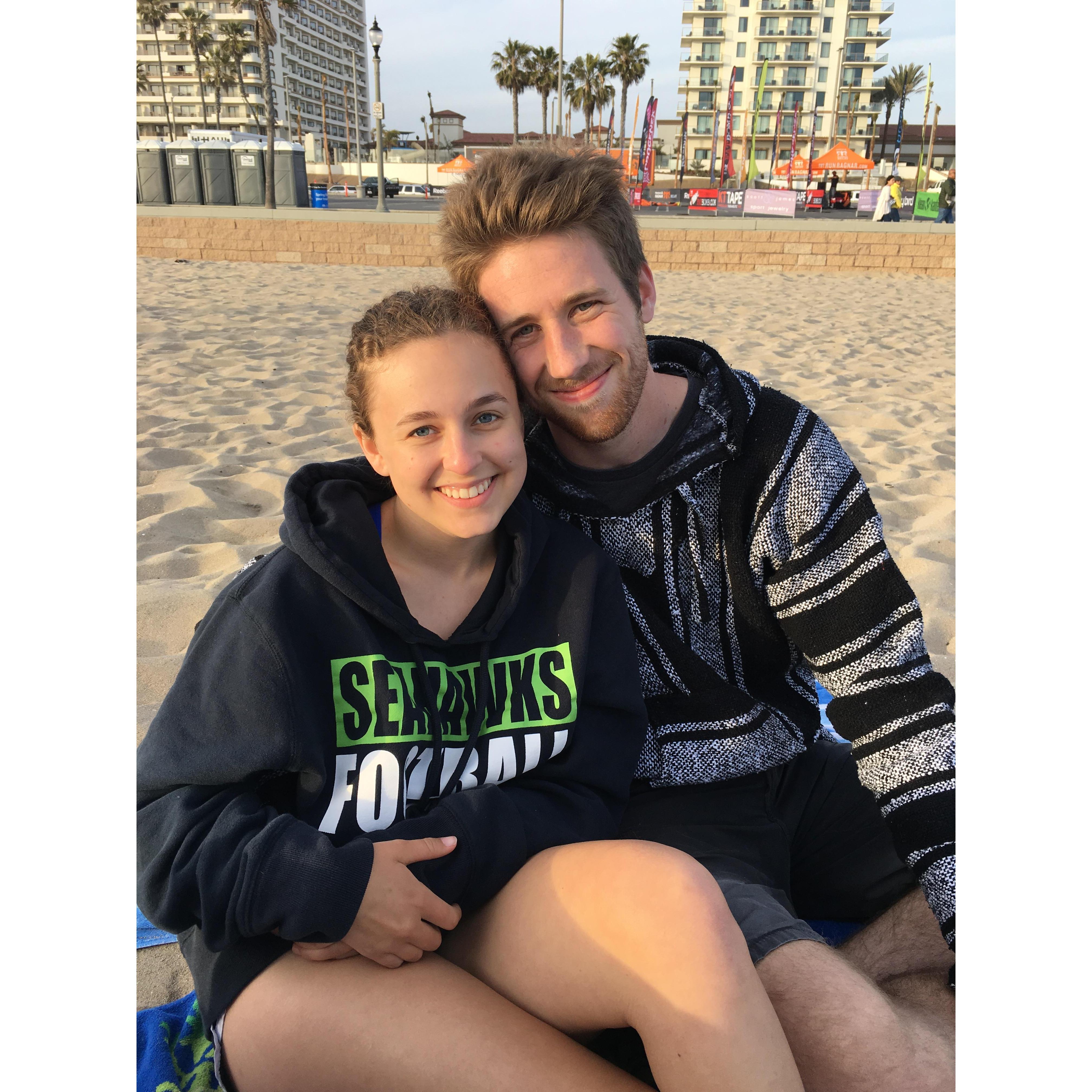 Beach bonfire