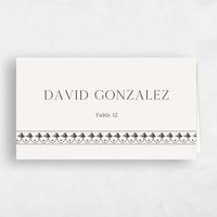 Beige Wedding Place Card - Giselle