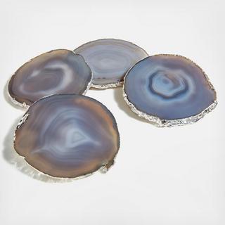 Silver Lumino Coasters, Set of 4