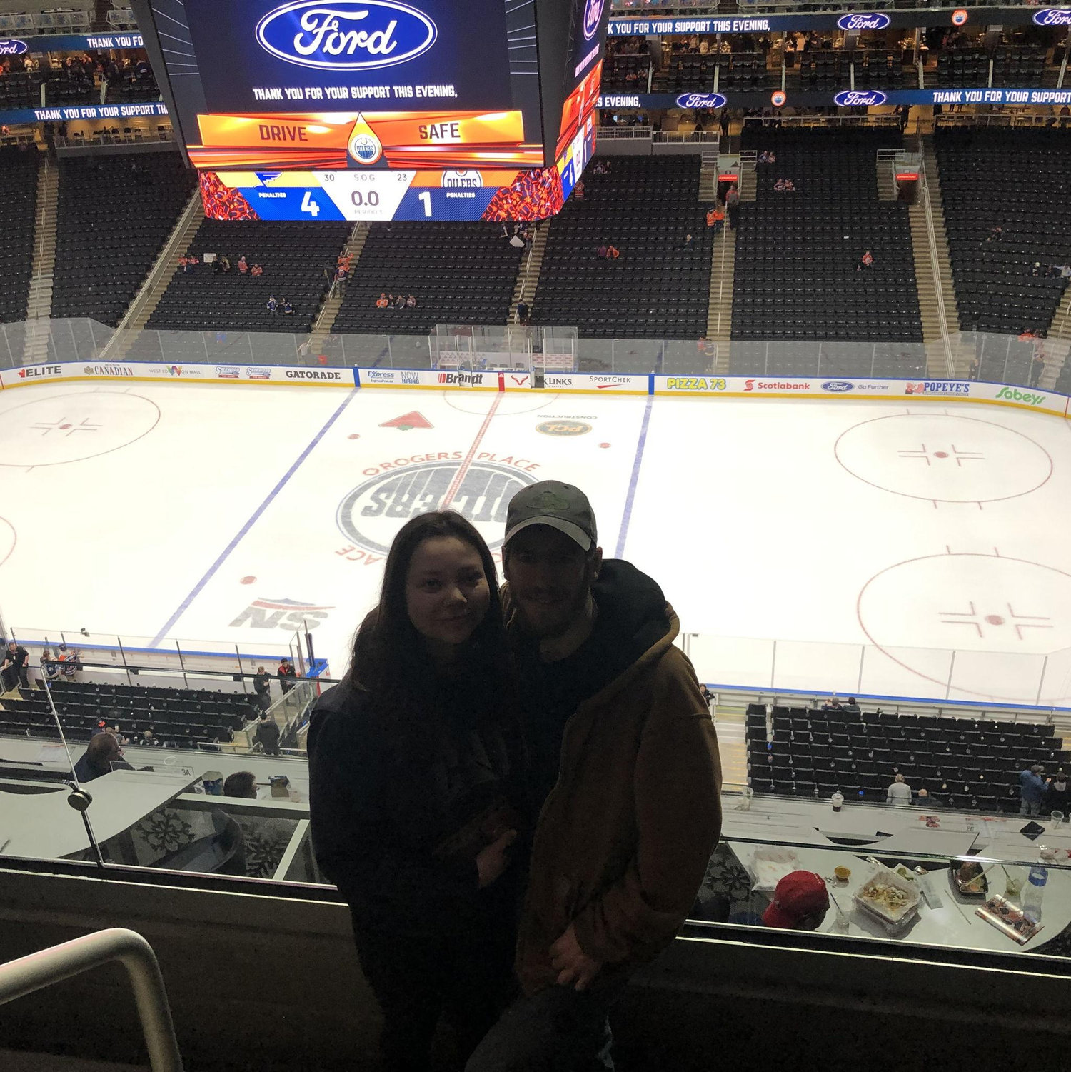 Our first hockey game - we lost