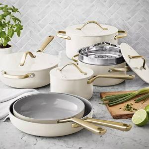 Member's Mark 11-Piece Modern Ceramic Cookware Set (CREAM)