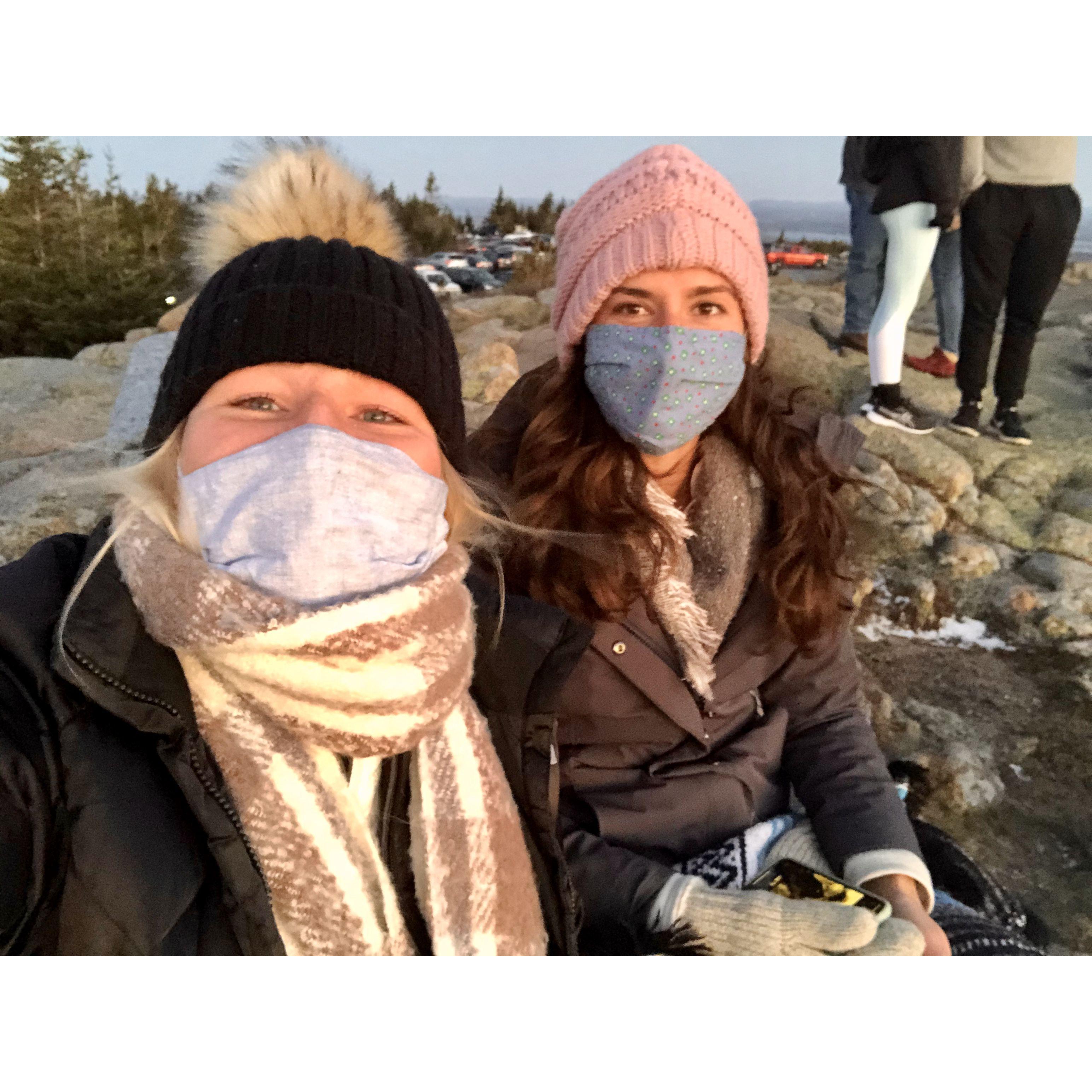 Our first picture together when we did our first weekend trip in Acadia!