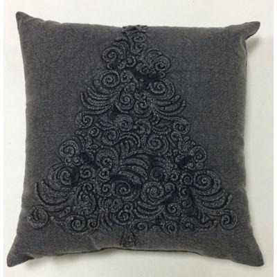 Bee & Willow™ Home Vintage Tree Textured Square Throw Pillow in Charcoal