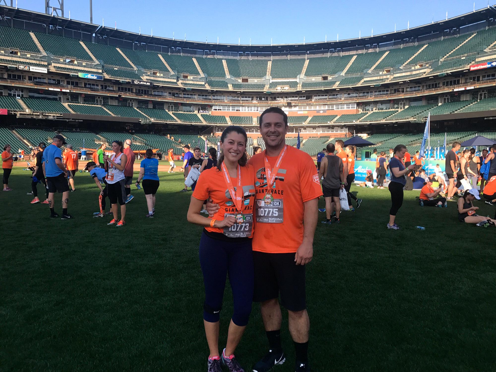 Sometimes Matt joins Justine on her races.