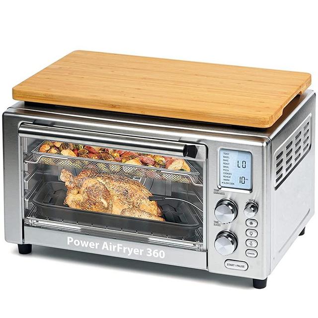 Cutting board Compatible with Emeril Lagasse Power Air Fryer 360, Accessories for Countertop Toaster Oven, With Heat Resistant Non-Skid Silicone Feet, Creates Storage Space, Protects Cabinets Cupboard