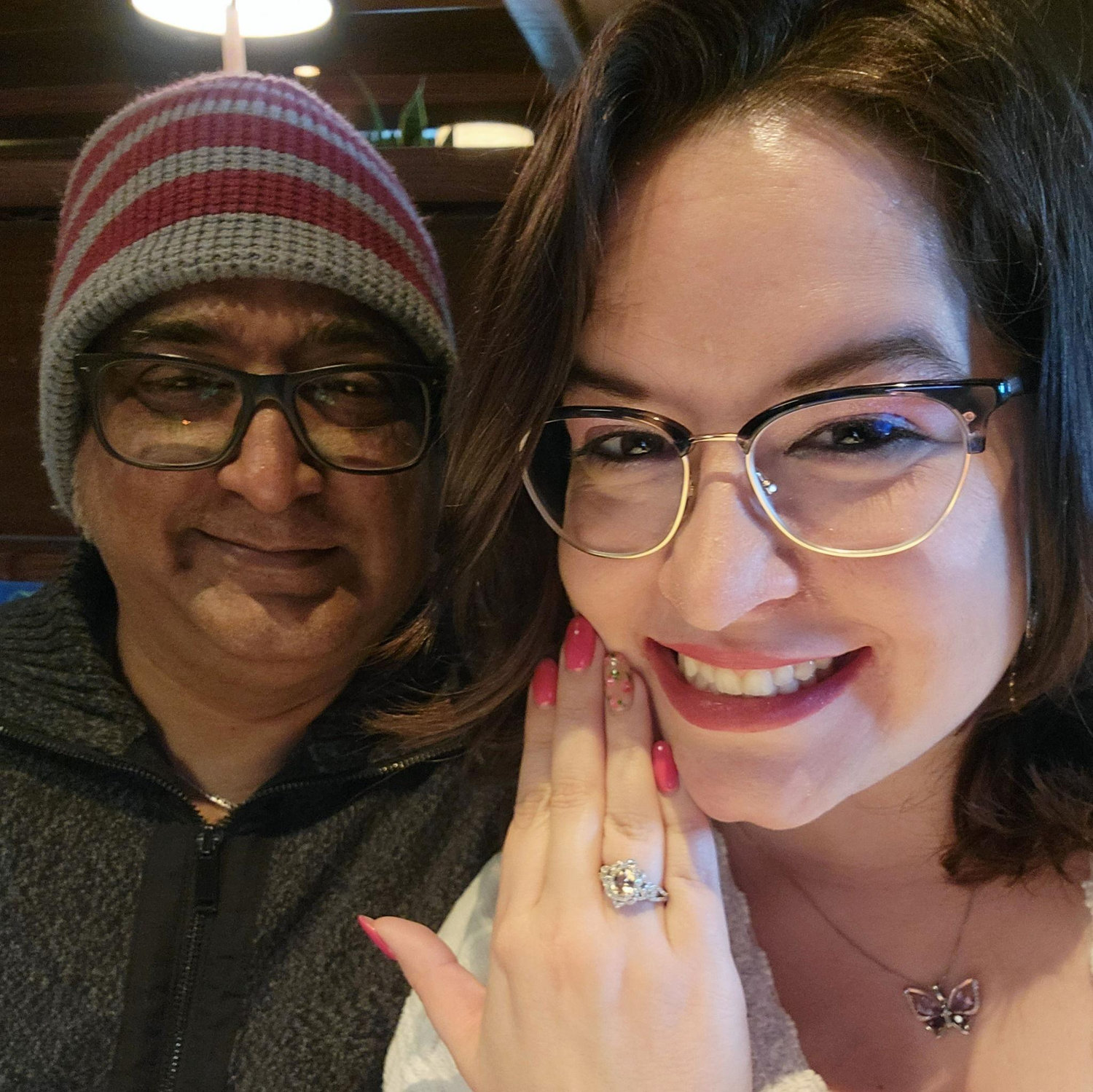 Rudy re-proposed to Maritza at Bahama Breeze. April 22, 2023. Spoiler alert: She said yes...again!