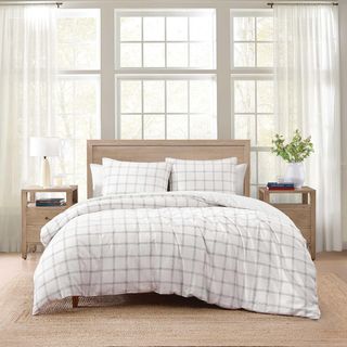 Modern Windowpane 3-Piece Comforter Set