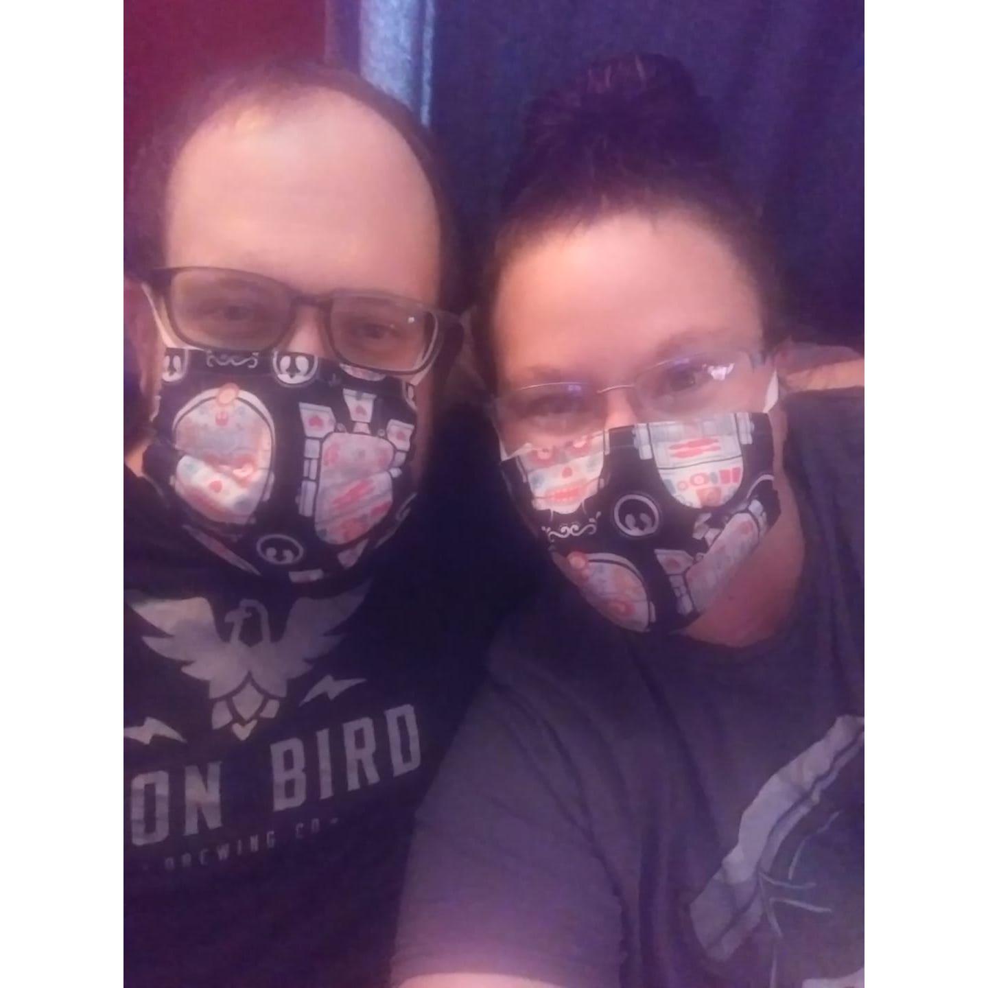These lovely masks were made by my Matron of Honor!