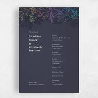 Blue Wedding Program - Reverie