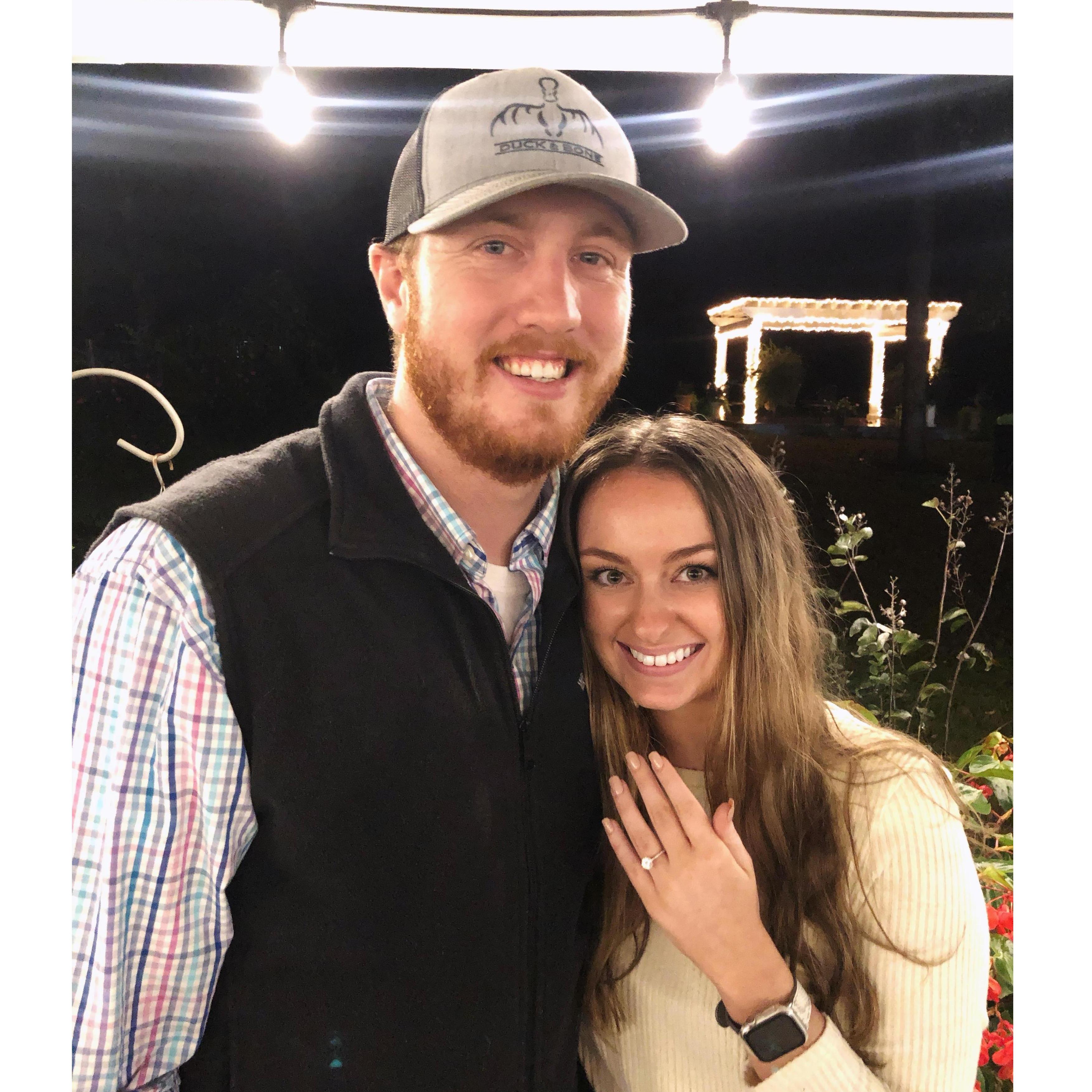 At our surprise engagement party the night he proposed